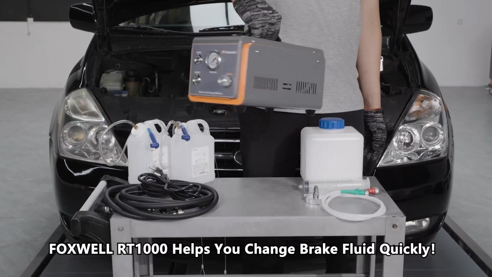 Auto Power Electric Pressure Brake Fluid Bleeder Kit Oil Bleeding Equipment Tool - Image 2