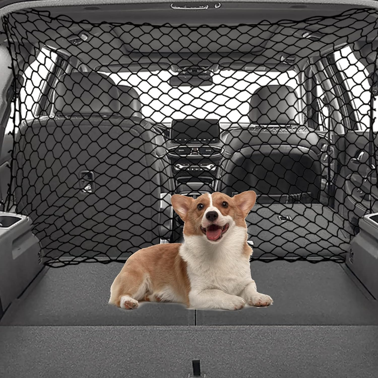 Car Dog Net Barrier 47" Pet Restraint Net Vehicle Safety Backseat Divider for Dr - Image 3