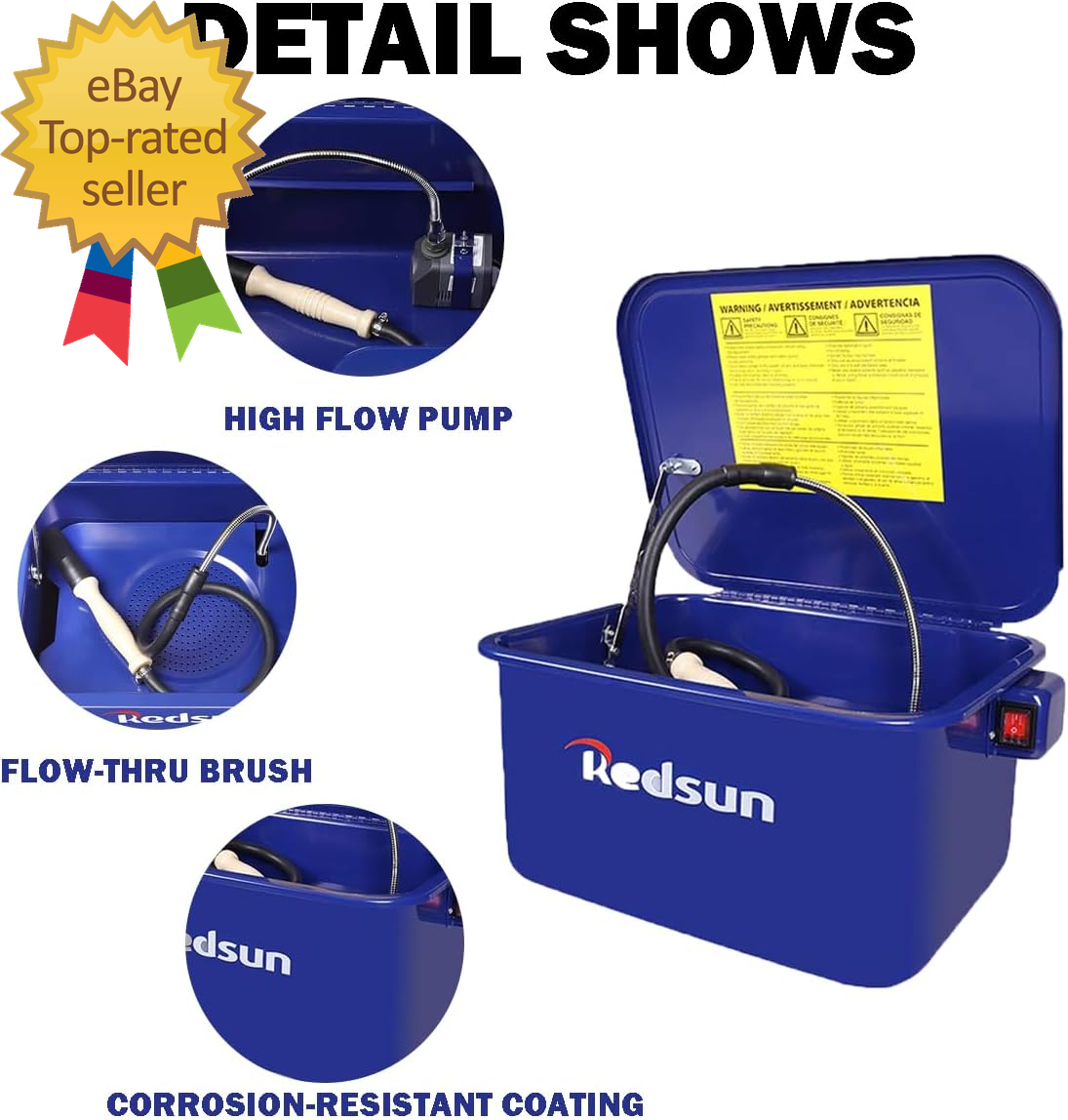 Parts Washer 3.5 Gallon Capacity Tank Cabinet Portable Automotive - Image 4