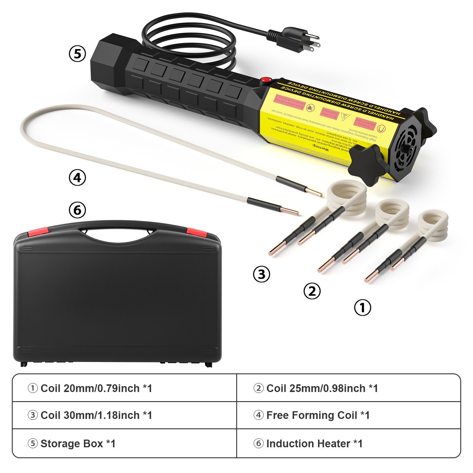 Magnetic Induction Heater Kit 1100W for Automotive 110V 1472℉/800℃ Portable - Image 2