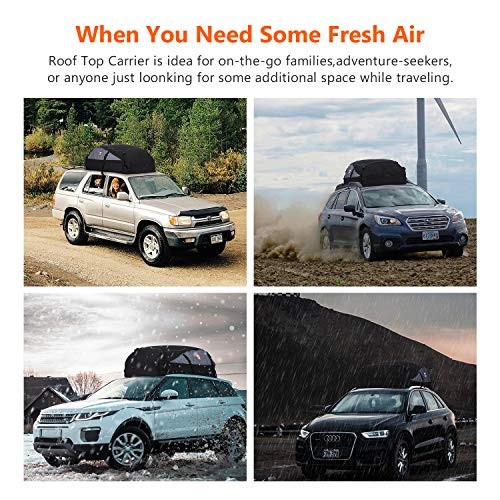 Car Roof Bag Cargo Carrier, 20 Cubic Feet Waterproof Rooftop Cargo 36*30*22 - Image 3