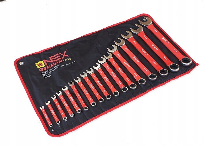 17 Pcs Combination Wrench Set 6-32mm Metric Spanner Kit Automotive Garage Tools - Image 3