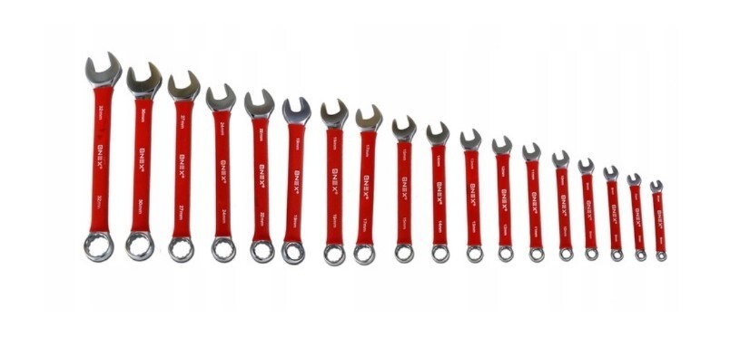 17 Pcs Combination Wrench Set 6-32mm Metric Spanner Kit Automotive Garage Tools - Image 4