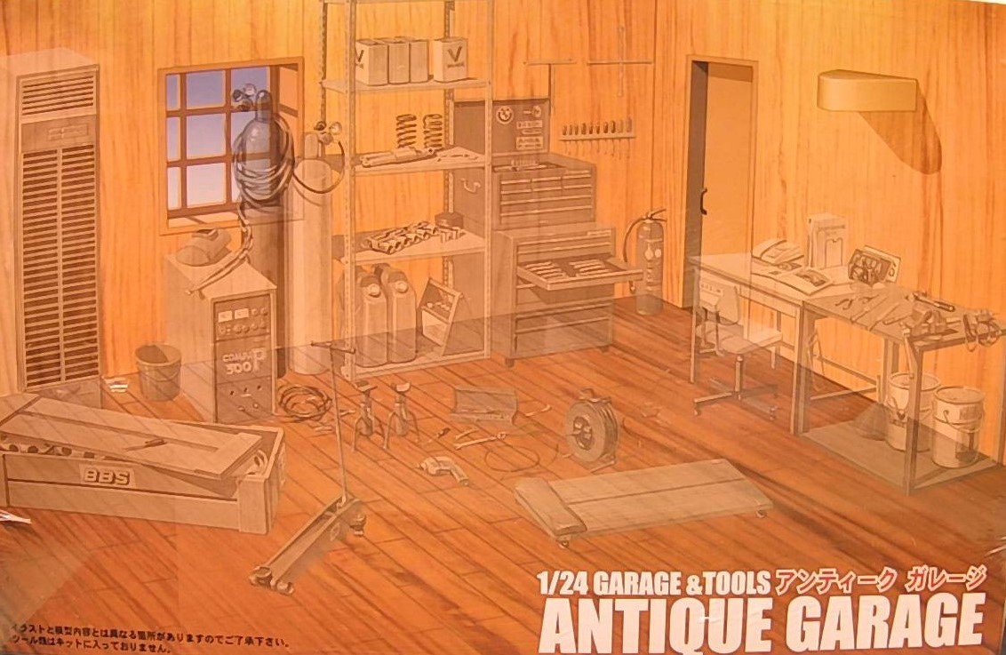 FUJIMI - ANTIQUE GARAGE - GARAGE & TOOLS SERIES #12 - 2004 - 1:24 - KIT #11104