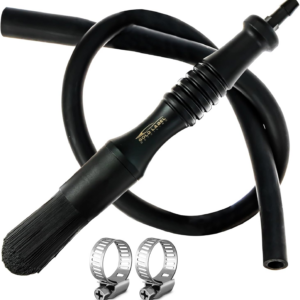Flow-Thru Automotive Grade Parts Washer Brush with 28-Inch Hose – Cleaning Tool