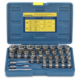 Bolt Extractor Kit, 32PCS Rounded Bolt Remover, Extractor Socket Set for Remo...