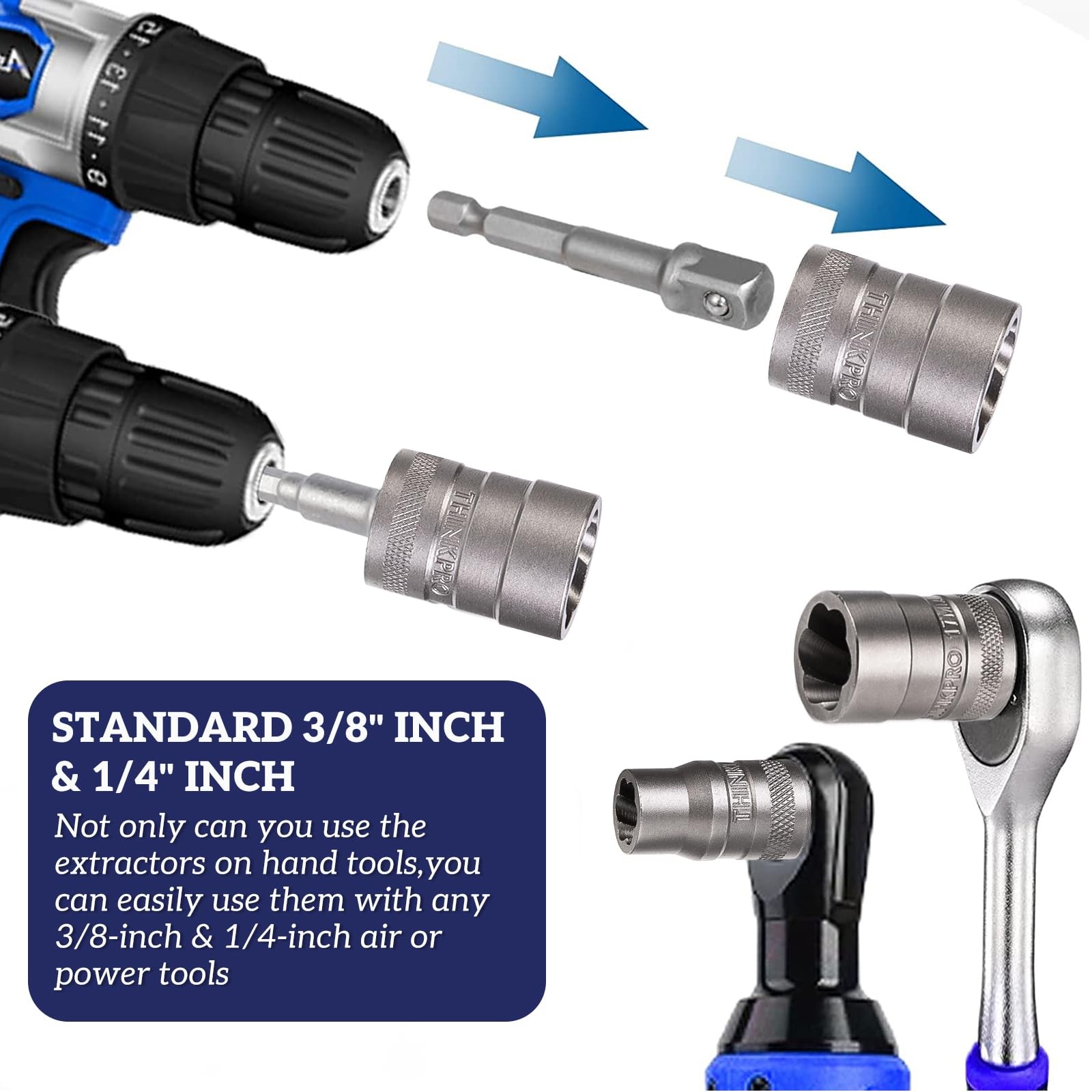 Bolt Extractor Kit, 32PCS Rounded Bolt Remover, Extractor Socket Set for Remo... - Image 4