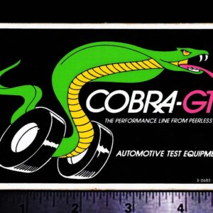 COBRA GT Automotive Test Equipment - Original Vintage 70's Racing Decal/Sticker