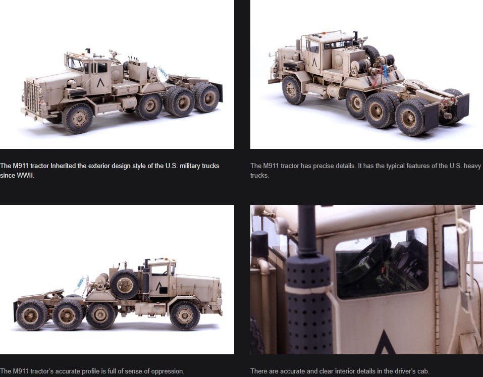 Meng SS-013 1/35 U.S. M911 C-HET (8x6) and M747 Heavy Equipment Semi-Trailer - Image 4