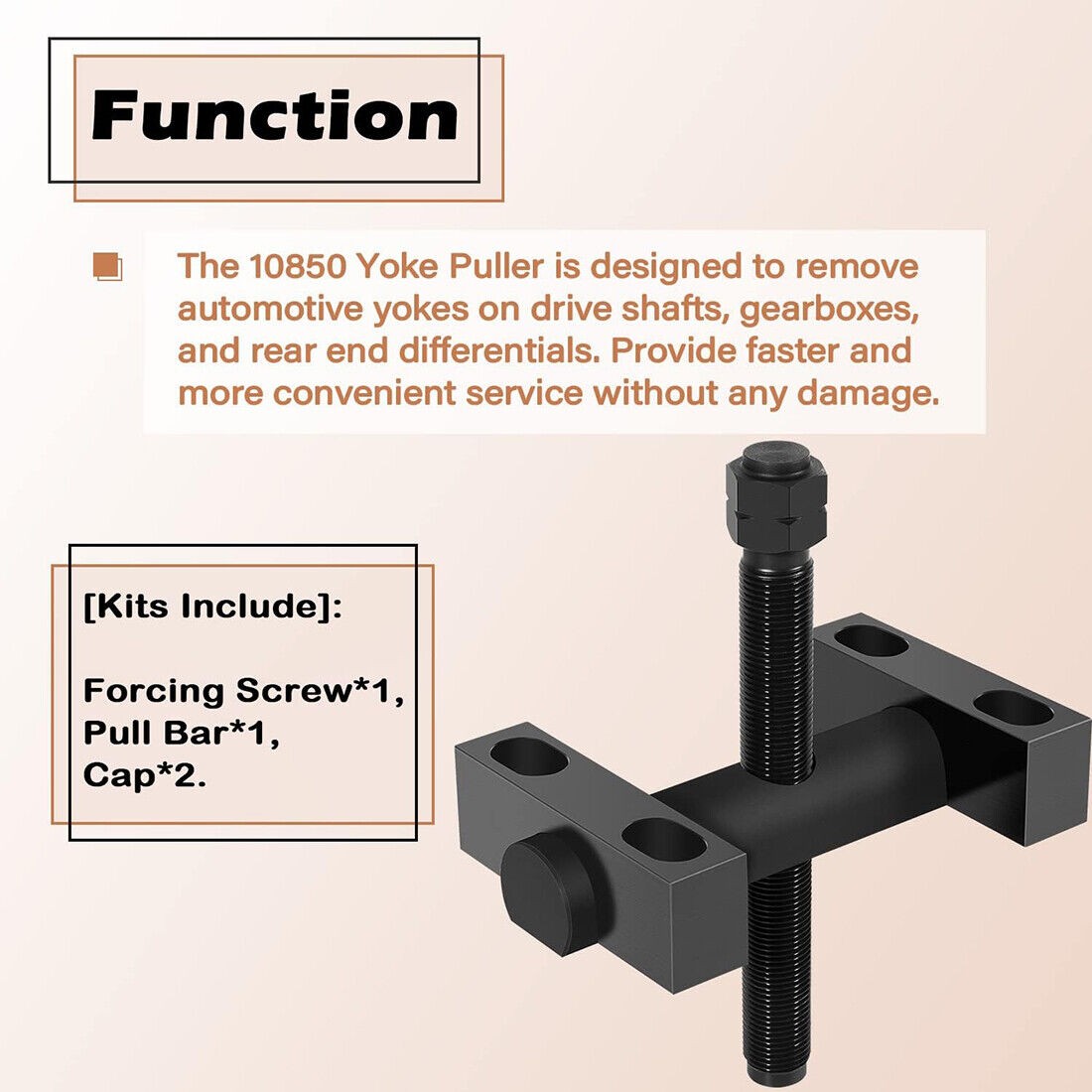 Tool Automotive Heavy Duty Yoke Puller 10850 for Class 1-2 Trucks Cars Equipment - Image 4