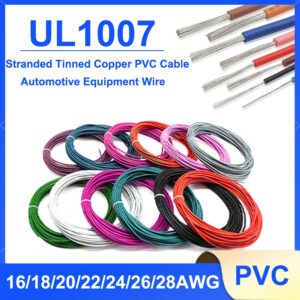UL1007 Stranded Tinned Copper PVC Cable Wire 16-30 AWG Automotive Equipment Wire