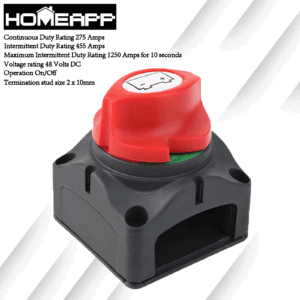 Interruptor aislador de batería se adapta a sistemas 4x4/camión/barco/caravana/coche 12V/24V-