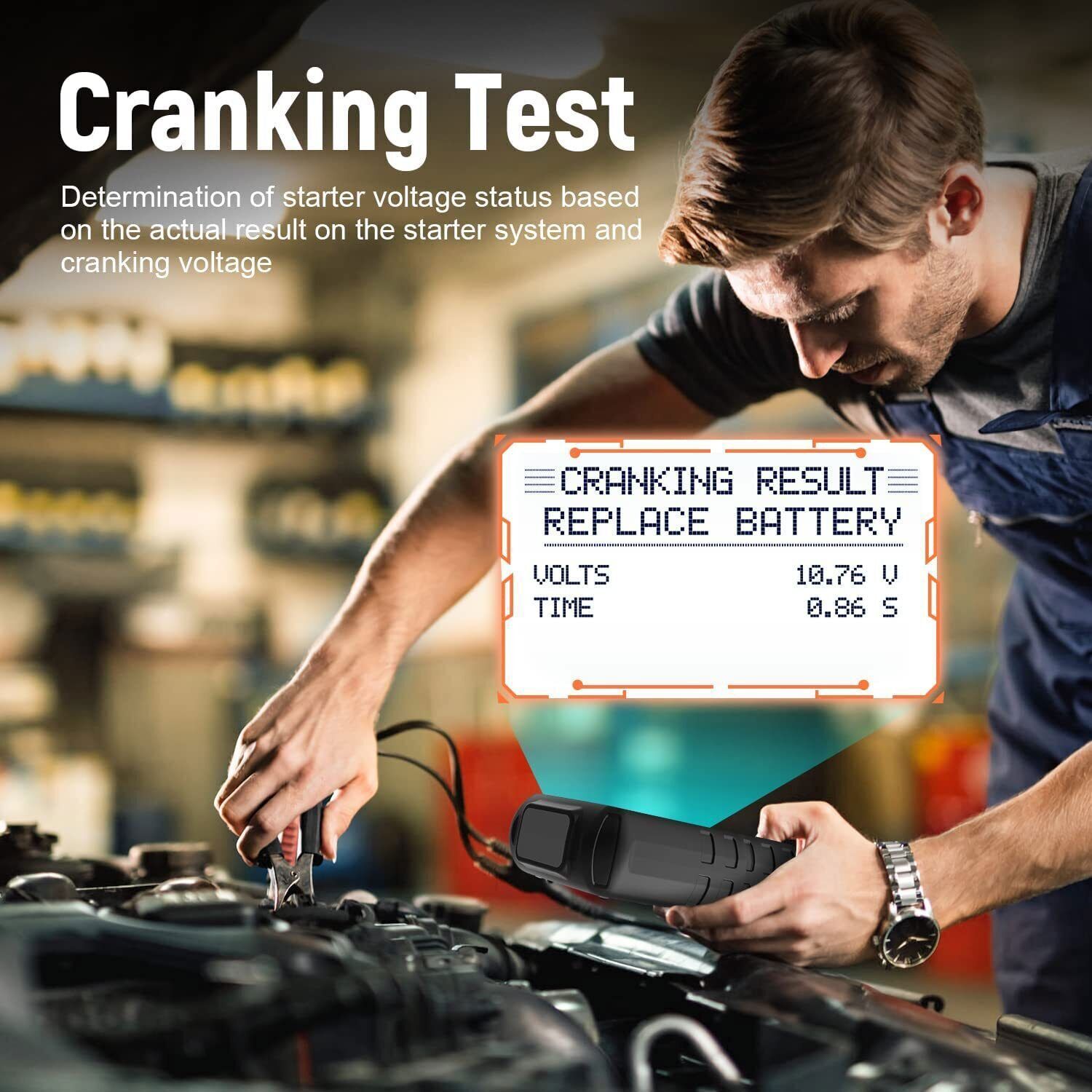 FOXWELL BT705 Truck Car 12/24V Battery Tetser Load Cranking Charging System Test - Image 5