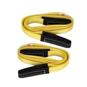 XSTRAP 2PK 8FT Lift Sling Web Strap/Wear Guard End () 2pk 1''x8'