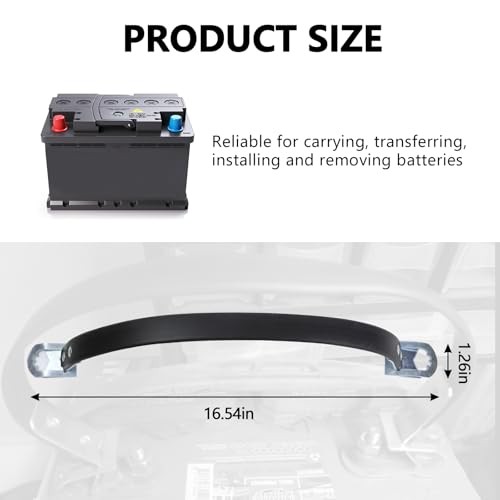 Car Battery Carrier Strap, 16.54" Automotive Battery Side Lift Strap, Metal - Image 2