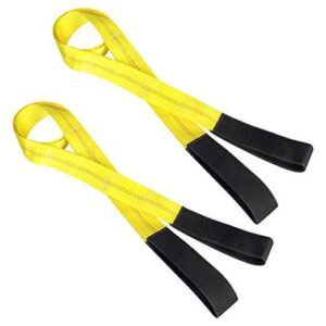 Lift Sling Straps, 6.5'X2" Heavy Duty Flat Eye Lift Sling 13,000 lbs Capacity
