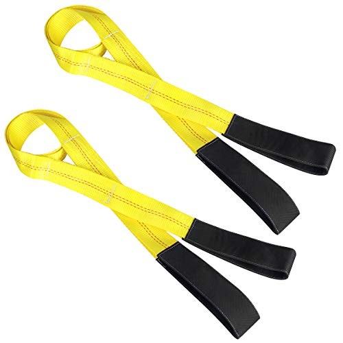 Lift Sling Straps, 6.5'X2" Heavy Duty Flat Eye Lift Sling 13,000 lbs Capacity - Image 2