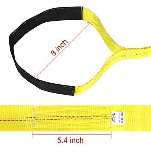 Lift Sling Straps, 6.5'X2" Heavy Duty Flat Eye Lift Sling 13,000 lbs Capacity - Image 4