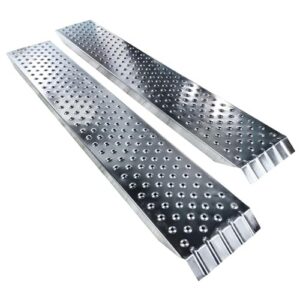 VOUNOT® Loading Ramps, 2 Steel Ramps Heavy Duty for Van, Lawnmower, ATV, Quad