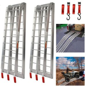 VILOBOS 7.5' Set of 2 Truck ATV Folding Aluminum Loading Ramps 1500 lbs Capacity