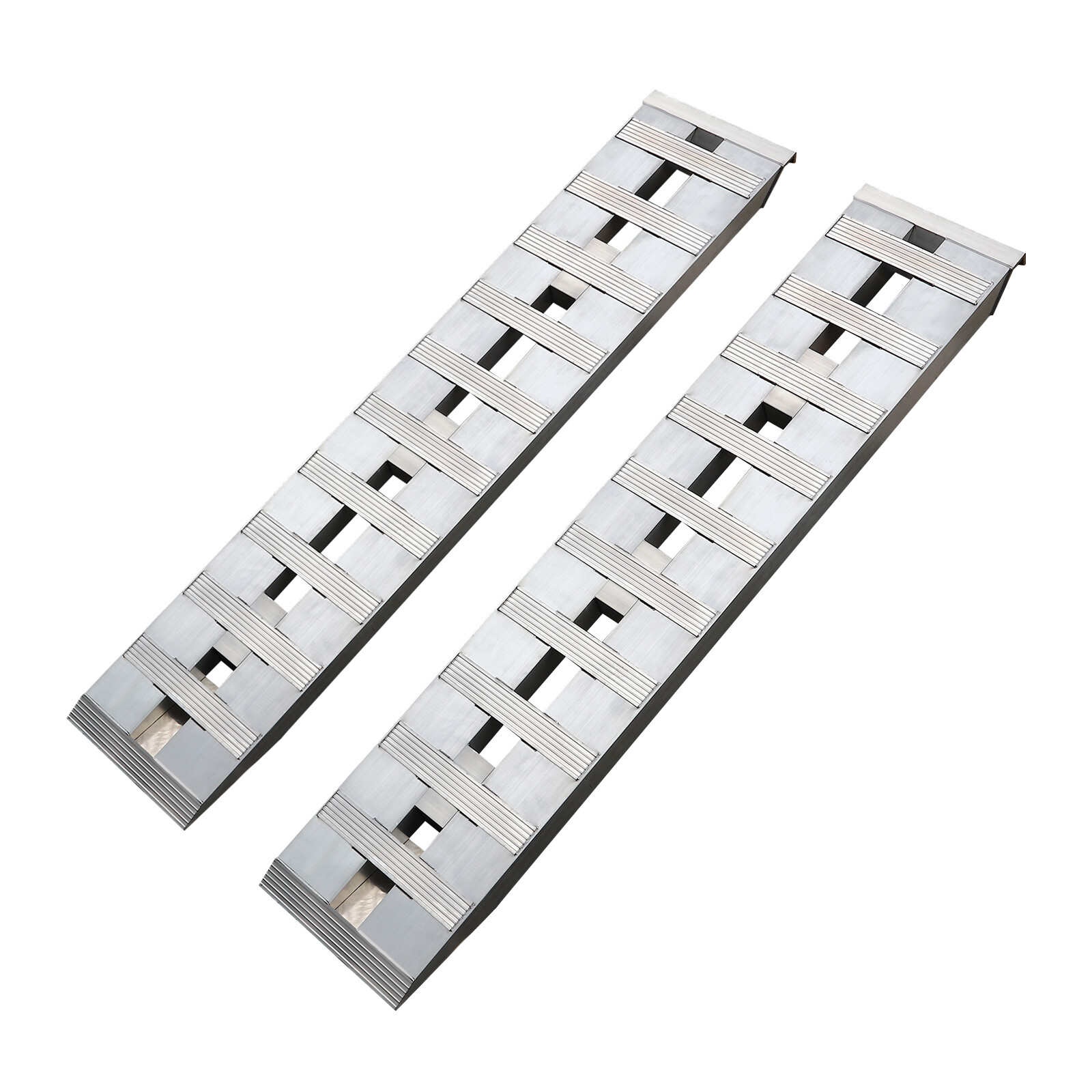 2-Pack Truck Auto Trailer Ramps Aluminum Loading Ramps Rectangular 2.72 T/6000lb - Image 4