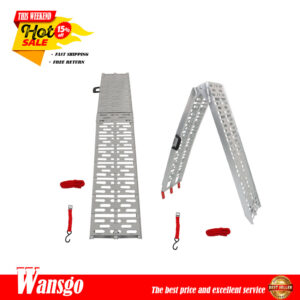 2pcs ATV UTV 7.5' Aluminum Folding Loading Ramps For Truck Motorcycle Lawn Mower