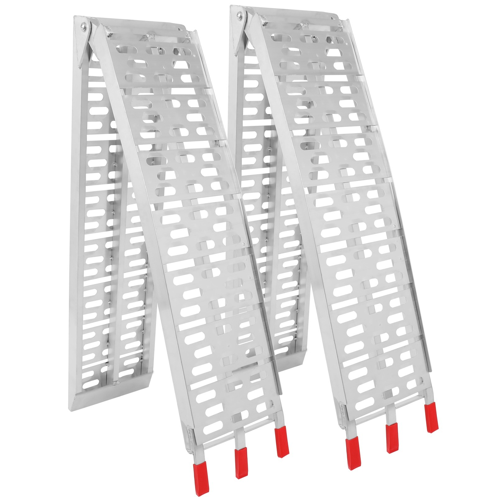 7.5 Ft Aluminum Arched Motorcycle Atv/Utv Truck Lawn Folding Loading Ramps Tool - Image 2