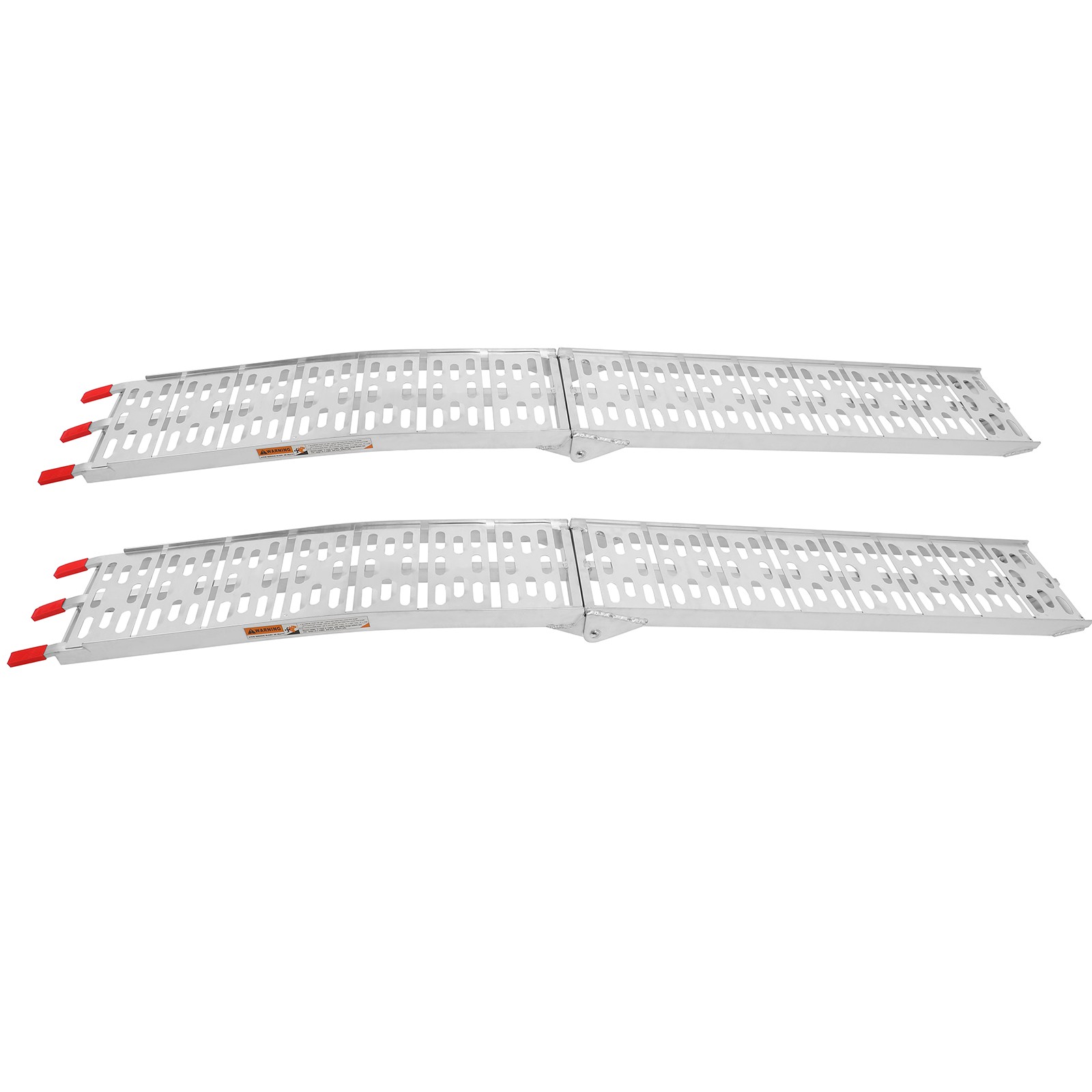 7.5 Ft Aluminum Arched Motorcycle Atv/Utv Truck Lawn Folding Loading Ramps Tool - Image 3