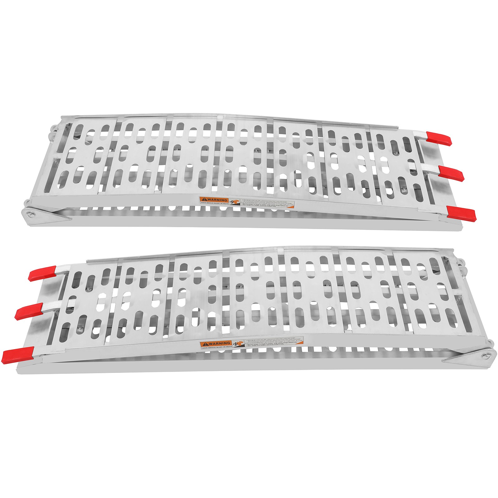 7.5 Ft Aluminum Arched Motorcycle Atv/Utv Truck Lawn Folding Loading Ramps Tool - Image 5