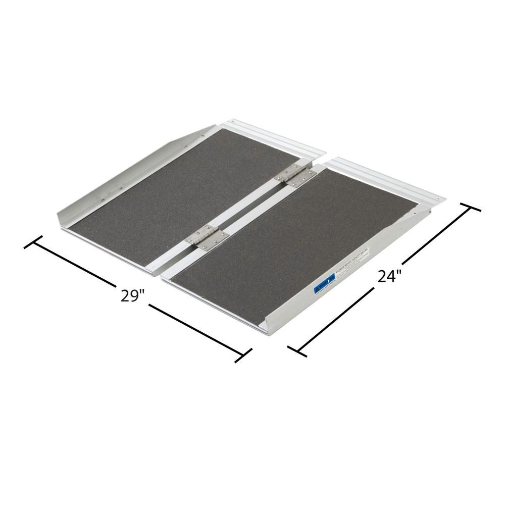 2' Folding Mobility Wheelchair Scooter Ramp Portable Aluminum - Image 4