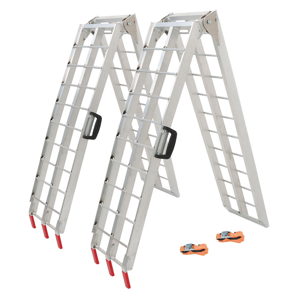 2 × Aluminum Ramp 1500 LBS Foldable Loading Ramps For Pickup Trucks Bed