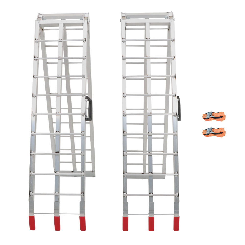 2 × Aluminum Ramp 1500 LBS Foldable Loading Ramps For Pickup Trucks Bed - Image 2