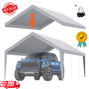 VEVOR Carport Replacement Canopy Cover 13 x 20 ft, Garage Top Tent Shelter Tarp