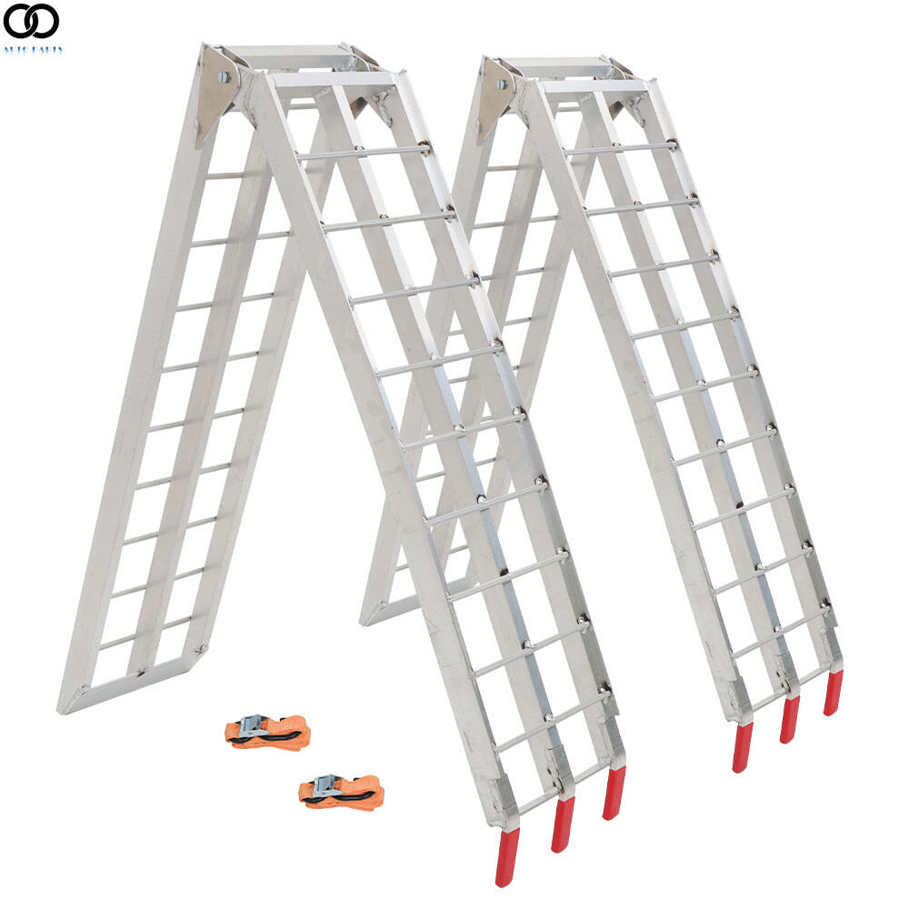 1500lbs Capacity 7.5' 2x Aluminum Folding Loading Ramps Kit For Motorcycle ATV
