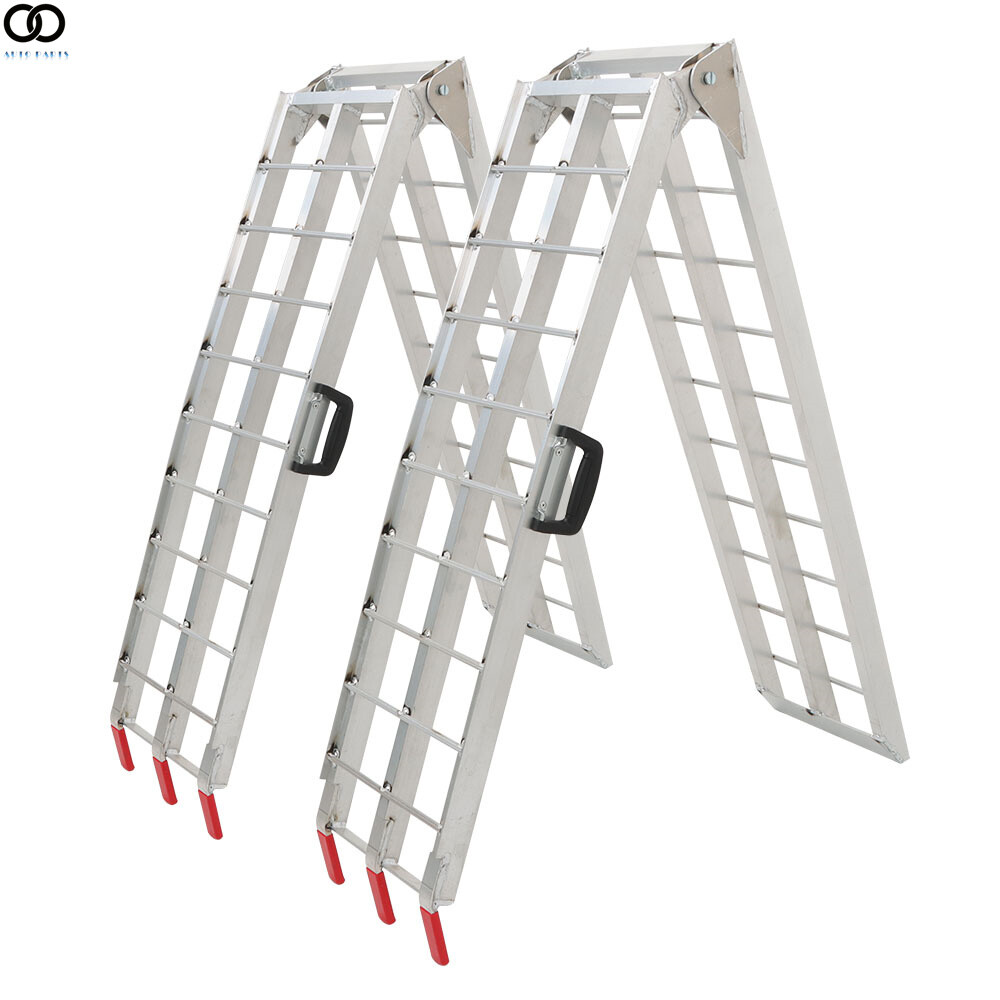 1500lbs Capacity 7.5' 2x Aluminum Folding Loading Ramps Kit For Motorcycle ATV - Image 5