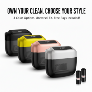 Portable Car Trash Can Garbage Bin Bag Organizer for Vehicles Waterproof Black