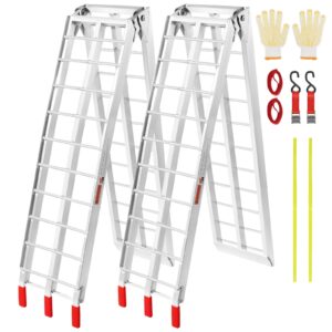 VEVOR Aluminum Ramp 1500 LBS Foldable Loading Ramps for Pickup Trucks Bed 2 PCS