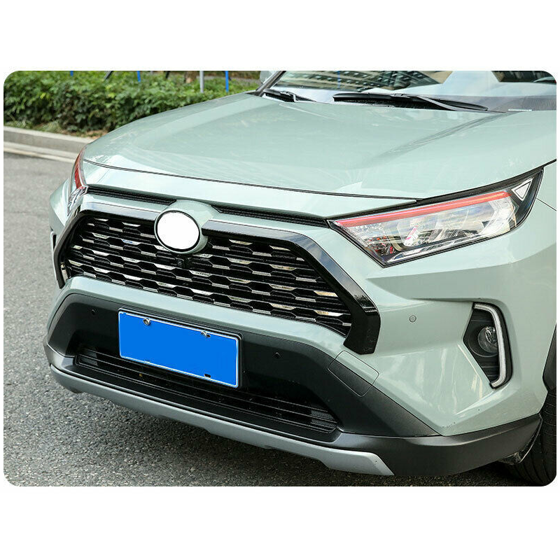For Toyota RAV4 2019-2025 Bright Black Center Mesh Grille Grill Strip Cover Trim - Image 3