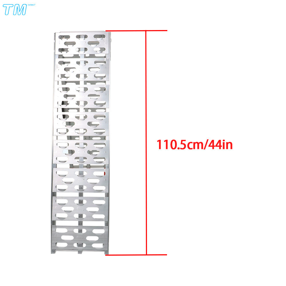 Aluminum ATV UTV Folding Motorcycle Lawn Mower Loading Arched Ramps 750 lbs New - Image 3