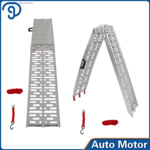 2pcs ATV UTV 7.5' Aluminum Folding Loading Ramps For Truck Motorcycle Lawn Mower