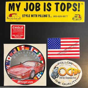 Snap On Tools & Misc Automotive Stickers: 5 Sticker Lot!
