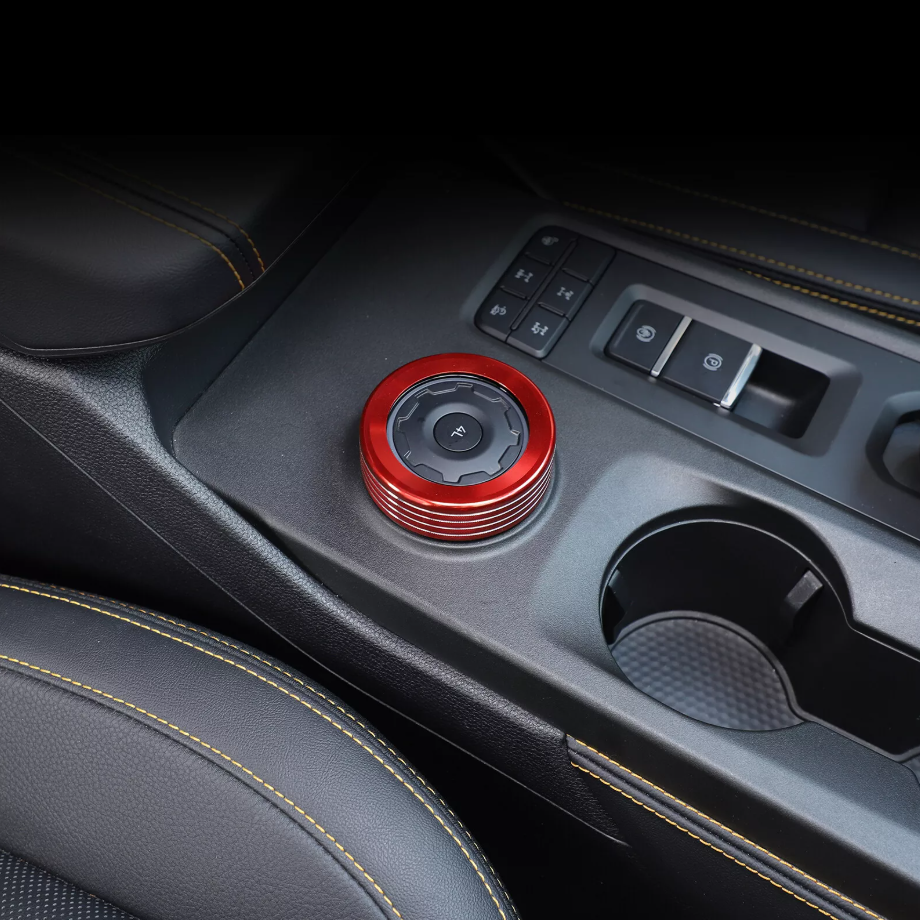 Car Drive Mode Knob Cover Trim Ring For Ford Ranger Raptor 23-25 Accessories Red - Image 2