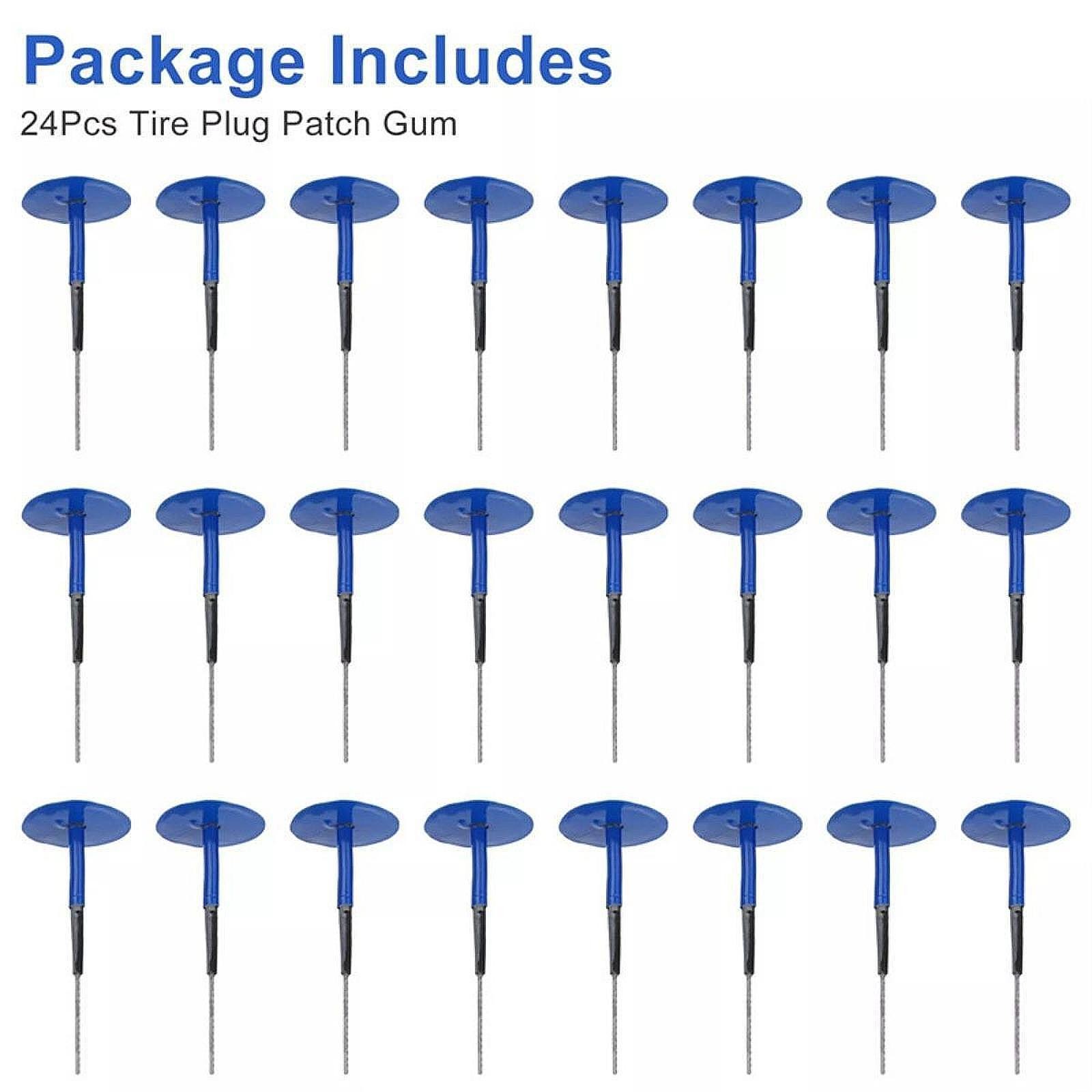 24Pcs Automotive Tyre Repair Plug Patch Repair Tool for Motorcycle Bus
