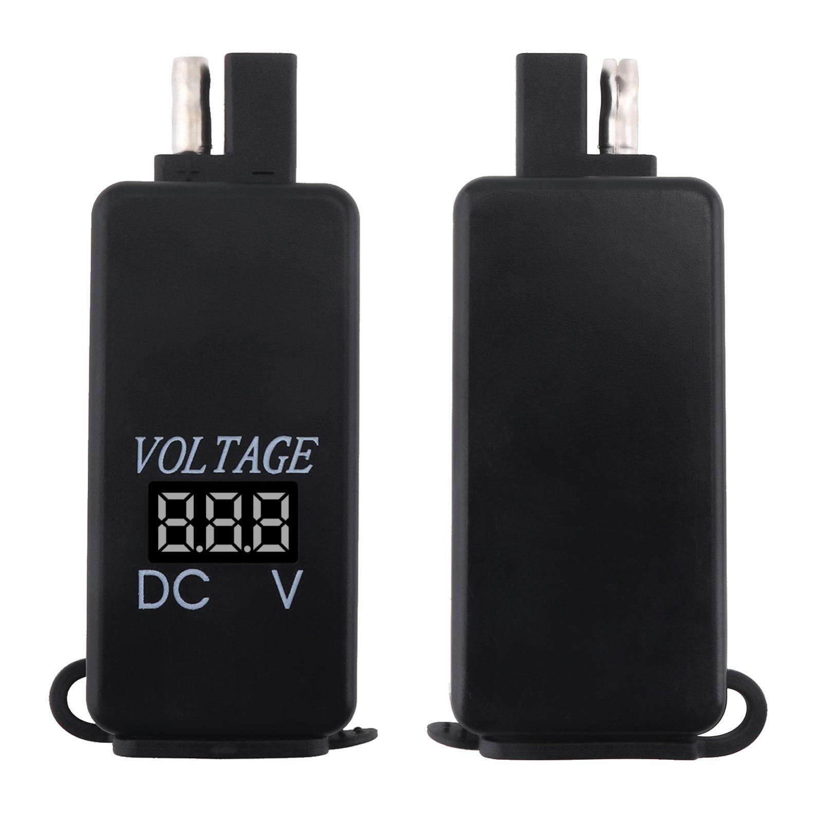 Motorcycle USB Phone Charger Waterproof Dual Port SAE USB Adapter with Voltmeter - Image 4