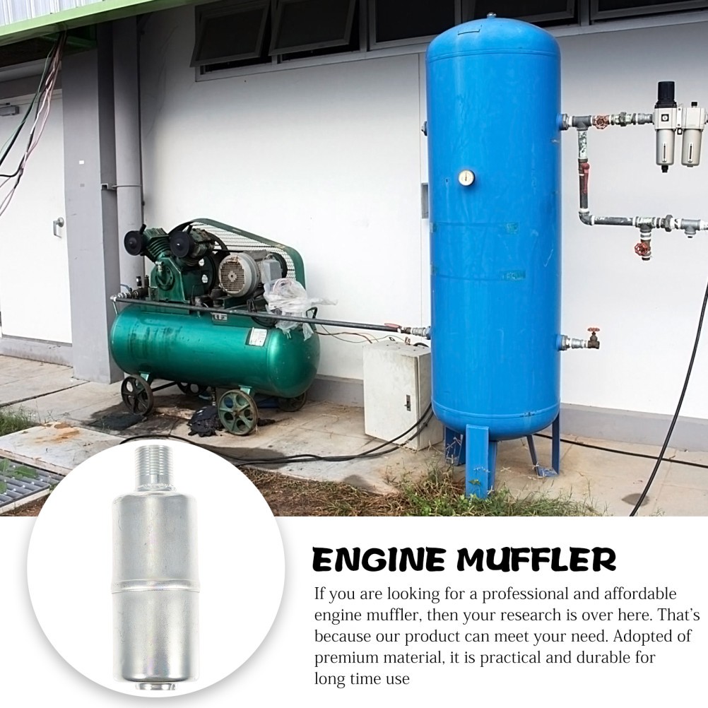 Set of 2 Universal Motorcycle Exhaust Garden Equipment Engine Muffler - Image 5