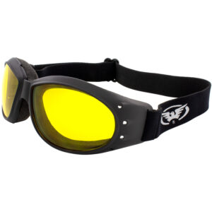 Global Vision Eliminator Red Baron Motorcycle Aviator Dirt Bike Goggles Black