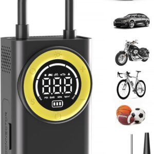 FLYKID Tyre Inflator Air Compressor -Portable Cordless Tyre Pump & Bike Pump, 1