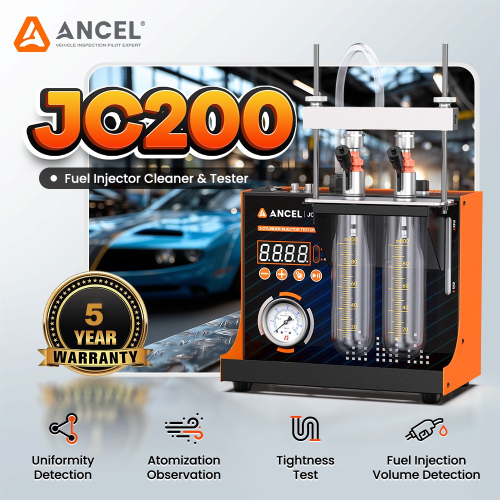 ANCEL JC200 Automotive Fuel Injector Cleaner Injector Cleaning Machine Tester - Image 3