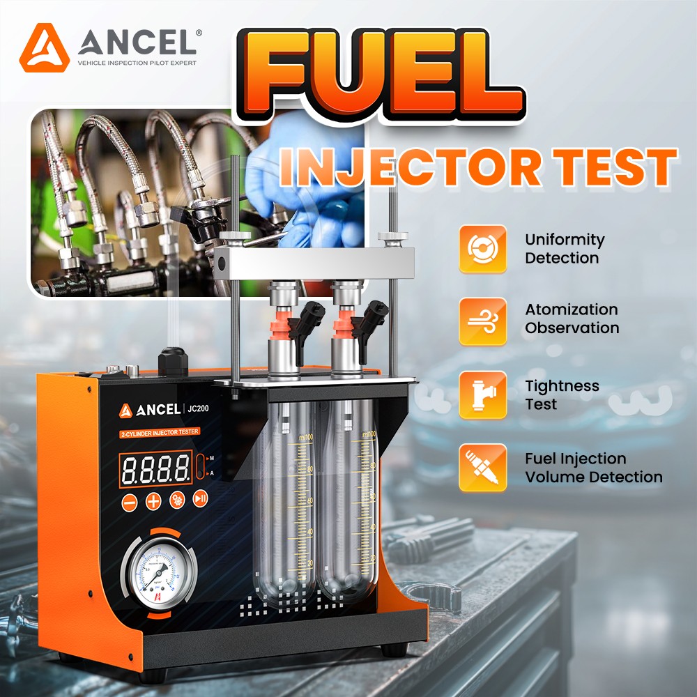 ANCEL JC200 Automotive Fuel Injector Cleaner Injector Cleaning Machine Tester - Image 5