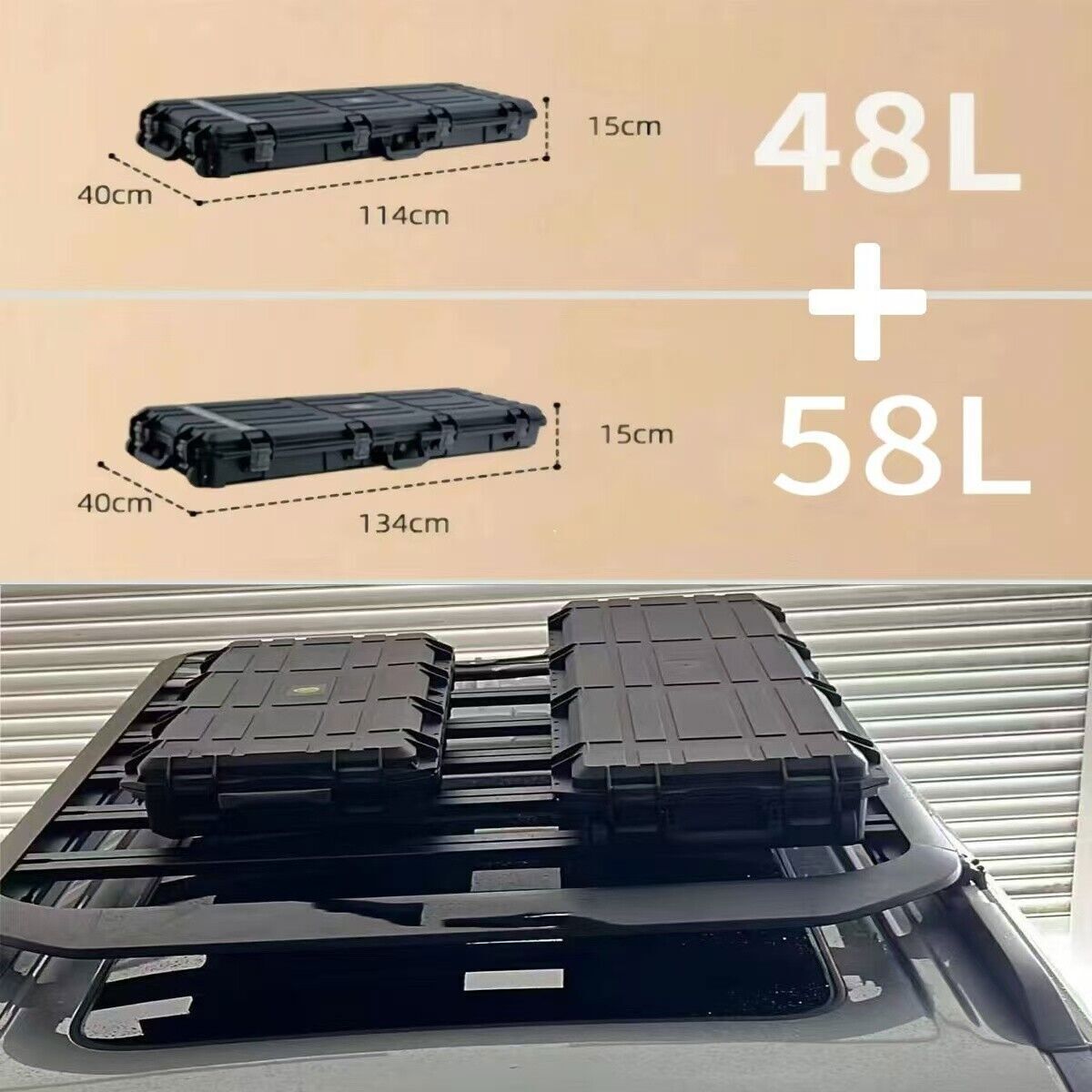 Cargo Cases Waterproof Car Roof Mount Travel Off Road Storage Case Luggage Box